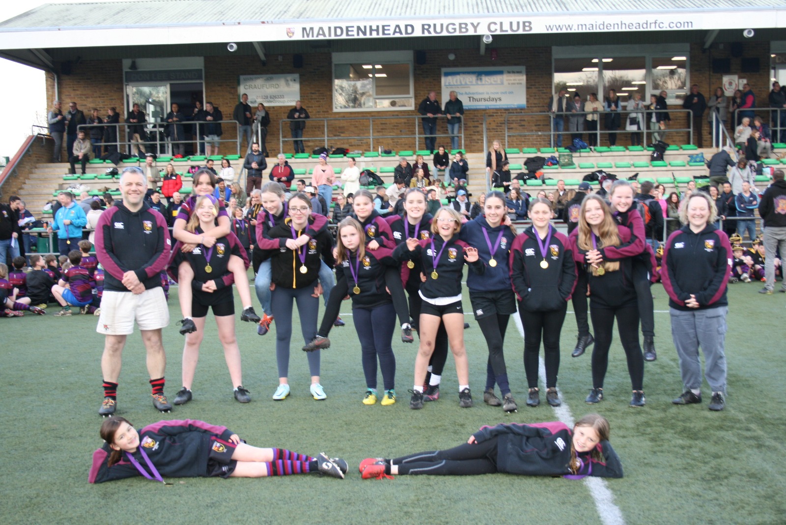 Maidenhead Rugby Club BLEED MAGENTA Maidenhead RFC Under 12s Girls   Maids U12 22 23 